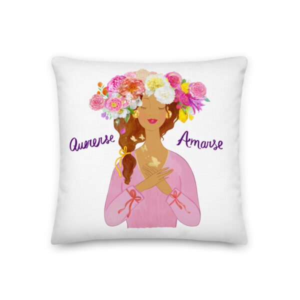 Quererse Amarse Lady Premium 18"x18" Premium Pillow - Image 2